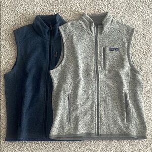 Size L Patagonia vests pair (grey & navy)